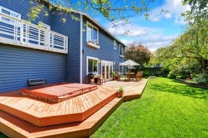 Outside deck after remodeling - general contractors salem nh