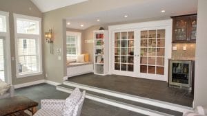Remodeled living room - home additions atkinson nh