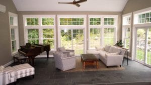 Remodeled living room - home additions atkinson nh