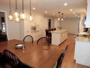 After view from the dining room looking into the kitchen - kitchen renovations salem nh