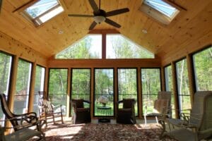 Great view of skys and tree lined back yard - in law apartment additions windham nh