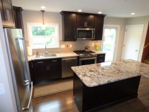 side view of kitchen remodel in Hampstead NH