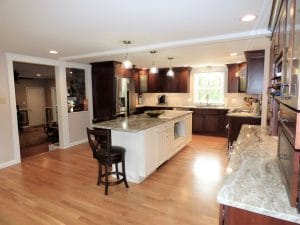 side view of kitchen remodel