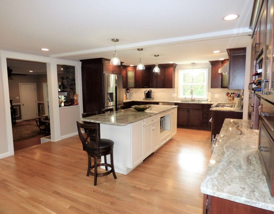 side view of kitchen remodel