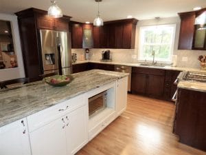 side view of kitchen remodel in NH