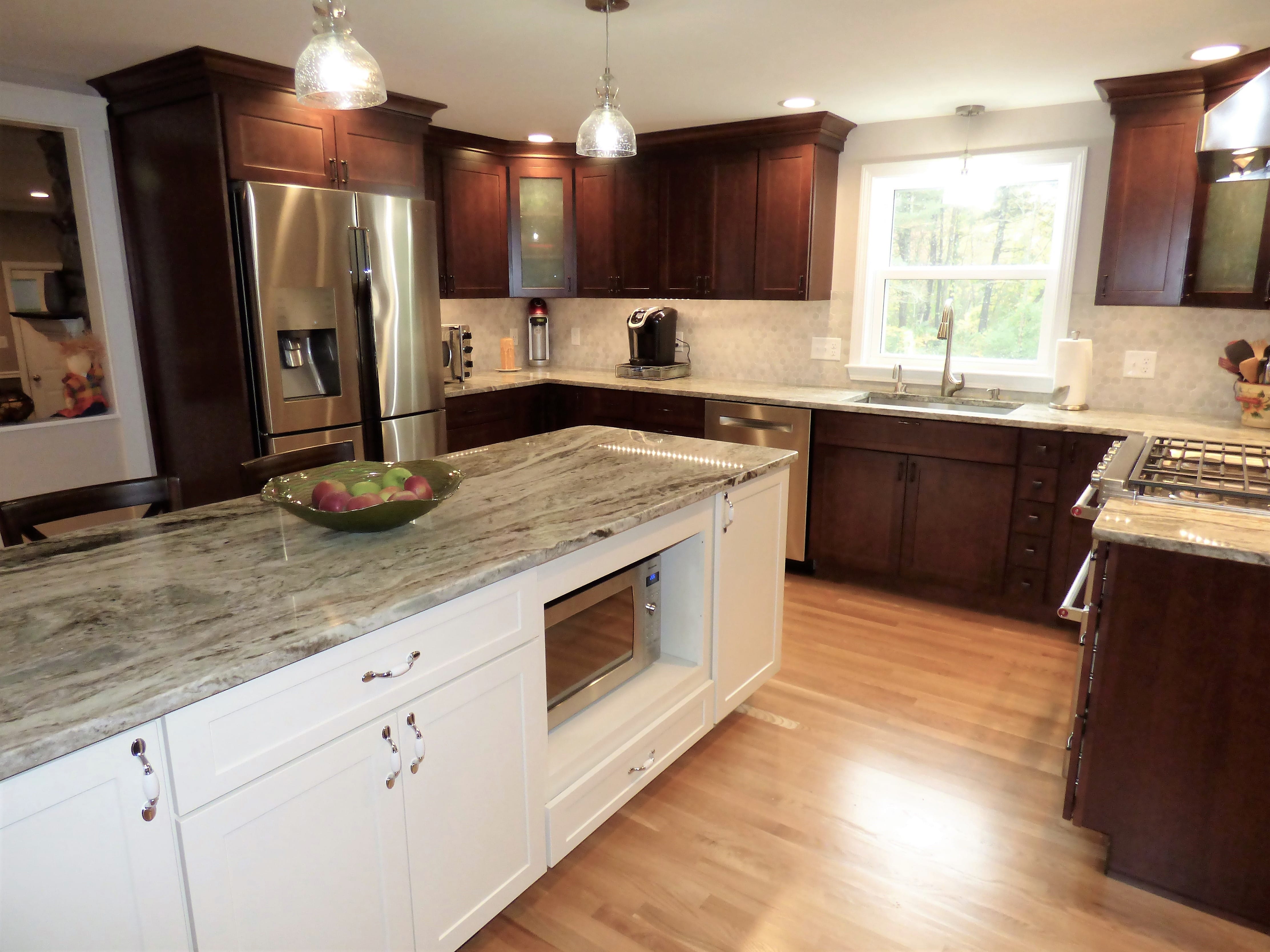 side view of kitchen remodel in NH