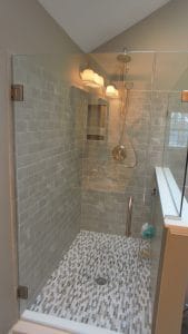 Remodeled shower - home additions windham nh
