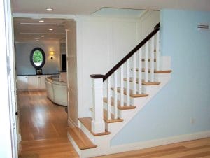 Custom window installation and stair work in a home in Hampstead NH