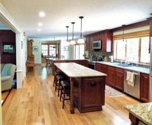 After view of kitchen in Southern NH