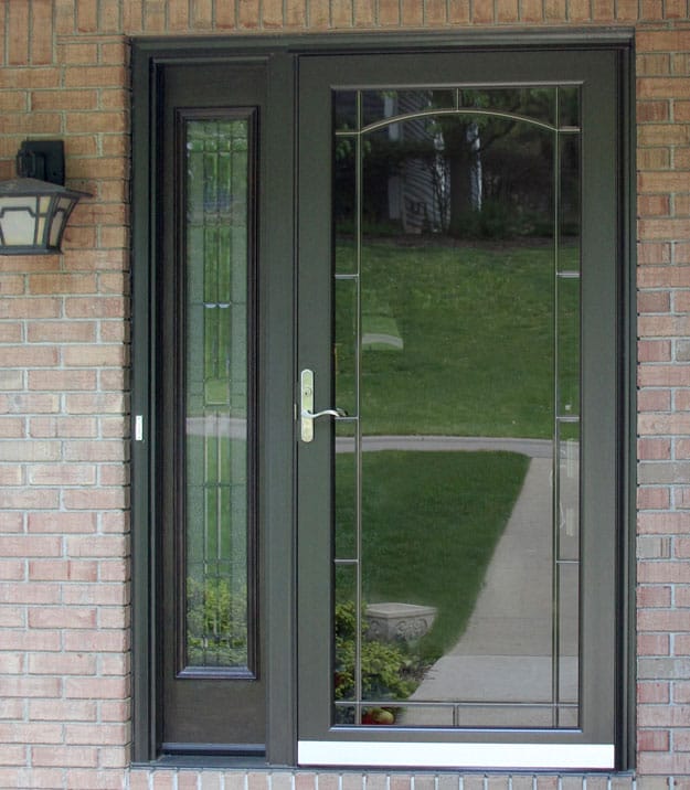 Decorative front door installation on a home in Derry NH