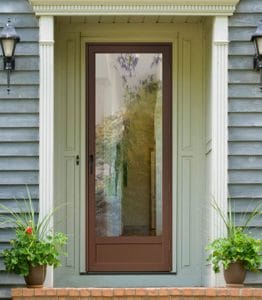 Decorative front door installation on a home in Derry NH