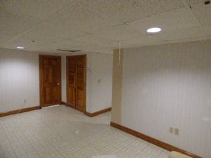 Before view of basement in Derry NH