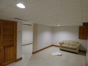 Basement before view in home in Southern NH