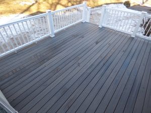 Composite deck addition in Newmarket NH
