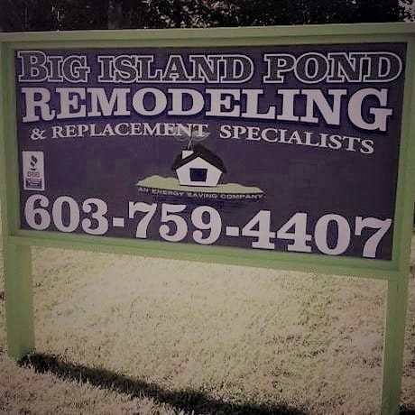 Big Island Pond Remodeling Sign