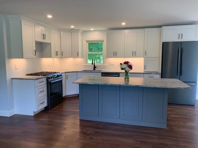 side view of kitchen remodel in Salem NH