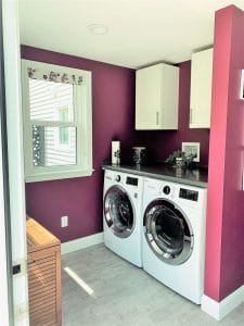 Remodeled purple laundry room - general contractors atkinson nh