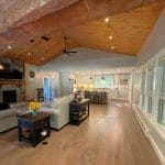 Remodeled open space concept living room and kitchen - general contractors auburn nh