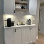 Coffee Bar with Tile Backsplash - home additions windham nh