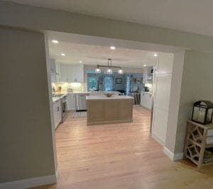 Squared off entryway to kitchen - kitchen renovations atkinson nh