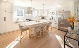 Remodeled open space kitchen - home additions auburn nh
