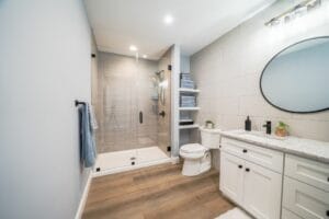 Remodeled new bathroom - home additions windham nh