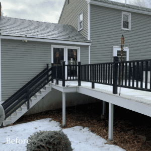 Balcony before remodeling - general contractors atkinson nh