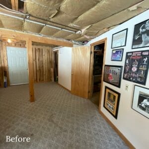 Basement before remodeling - general contractors salem nh
