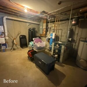 Basement before remodeling - in law apartment additions auburn nh