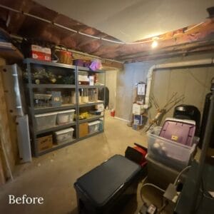 Basement before remodeling - in law apartment additions auburn nh