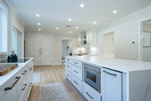 Remodeled open space kitchen - home additions pelham nh