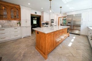 Remodeled kitchen with isle - kitchen renovations salem nh