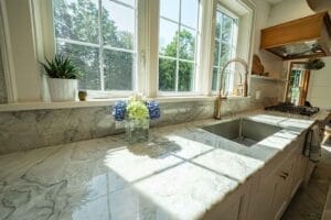 Remodeled kitchen with windows - kitchen renovations windham nh