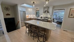 Remodeled kitchen with isle - kitchen renovations pelham nh